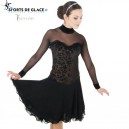 Robe de compétition patinage noire et or