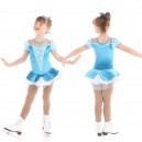 Robe de competition de patinage Blue princess