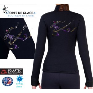 Fleece Ice skating jacket with mini holograms - SPORTS DE GLACE France