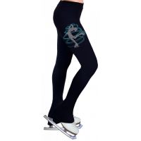 Blue bielman ice skater heel pants