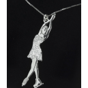 sagester silver sterling skate necklace