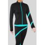 Ensemble de patinage Polaire Spirale Turquoise