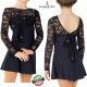 Robe sagester dentelle empire noire